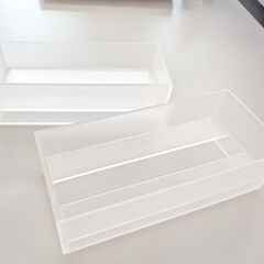 ペーパータオルケース　半透明　2個セットの画像