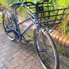 中古自転車 OFFICE PRESS 実用 自転車 7段変速 フレームサイズ460㎜ LEDオートライト ブルー 通勤 通学 近所のお出掛けなどにの画像