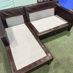 コンパクト　レザーソファーの画像