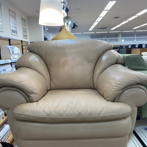 IDC  1人掛けソファー　アイボリー　ヨゴレ有り