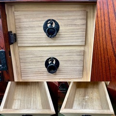 ※配送相談可/三八整理【岩谷堂箪笥 漆塗り 民芸家具 117×46×139】南部鉄器金具 鍵付き 和家具 岩谷堂タンス 伝統工芸 整理箪笥 収納の画像