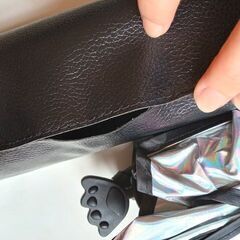 未使用 虹色 車用サンシェード 折り畳み 傘型 10本骨ガラス繊維 収納ポーチ付 かわいい猫足の画像