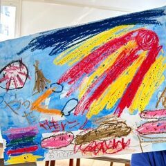 【アトリエべる小金井教室】✒️🎨透明板に絵を描いて…トリックアートの完成🌟（╹◡╹）♡の画像