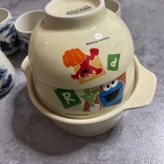 受付終了レトロ湯呑み　エルモの雑炊器の画像