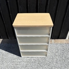 4段ケースクリア　天井木製の画像