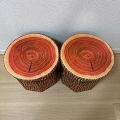 切り株模様座れる入れ物の画像