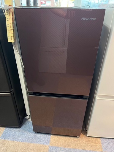 【東京送料無料】ハイセンス Hisense 冷蔵庫134L 2019年製 前面ガラストップ