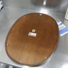 秋田木工 柳 宗理 曲木 鏡 40×50cm ウォールミラー 壁掛け 昭和 レトロ 日本家屋 楕円形 札幌 手稲の画像