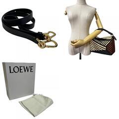 ロエベ LOEWE ハンドバッグ ラフィア カーフ パズルエッジ ショルダーバッグ スモール マルチカラーの画像