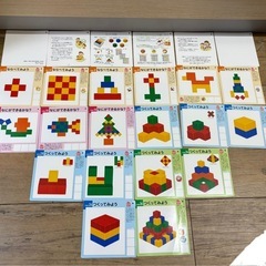美品　公文　くもん　図形　キューブつみき　木製ケース 積み木　空間認識の画像