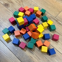 美品　公文　くもん　図形　キューブつみき　木製ケース 積み木　空間認識の画像