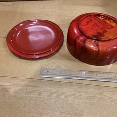 漆器お菓子ばち大　蓋付きの画像