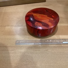 漆器お菓子ばち大　蓋付きの画像