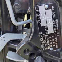 広島発 SUZUKIスズキ 小型船舶用船外機 DF5 型式 5馬力 取説付き 使用少 台付き の画像