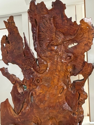 木目　玄関置物