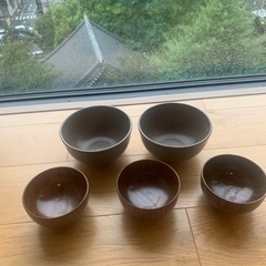 丼3つとお椀3つ(7ヶ月使用)  Soup bowlの画像