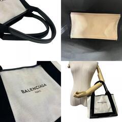 バレンシアガ BALENCIAGA ハンドバッグ ネイビー カバス S トートバッグ 339933 ホワイトの画像