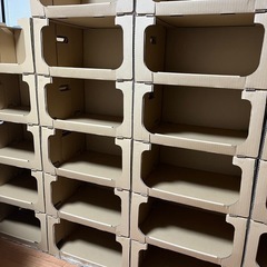 【大阪市北区】アスクル　レンゴー スタッキング収納箱 ダンボール 大　の画像