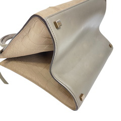 セリーヌ CELINE ハンドバッグ クロコ型押し ラゲージ ファントム ベージュの画像