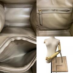 セリーヌ CELINE ハンドバッグ クロコ型押し ラゲージ ファントム ベージュの画像