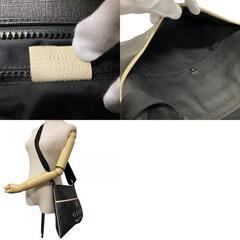 グッチ GUCCI ショルダーバッグ ロゴモチーフ ブラックの画像