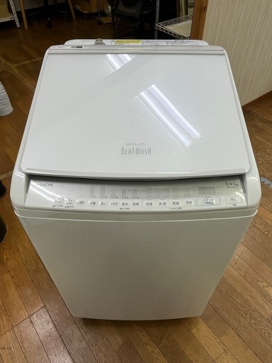 8.0kg 2020年 HITACHI BW-DV80F ビートウォッシュ 乾燥機能付き