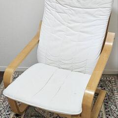 【北海道 南空知手渡し限定】イケア ポエング ホワイトレザー 中古美品 iKEA ロッキングチェア(椅子)の中古が安い！激安で譲ります