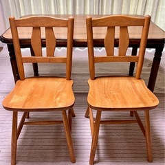 ダイニングテーブル 椅子2脚セットの画像