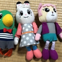 【7月19日値下げ】しまじろう・はなちゃん・みみりん・とりっぴぃ・にゃっきぃ　しまじろうぬいぐるみ5体セットの画像
