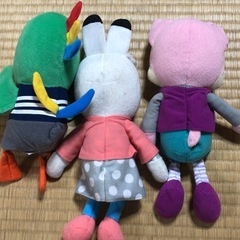 【7月19日値下げ】しまじろう・はなちゃん・みみりん・とりっぴぃ・にゃっきぃ　しまじろうぬいぐるみ5体セットの画像