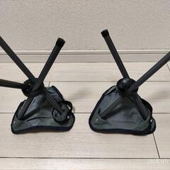 折りたたみ椅子2個セット 3脚 コンパクト 持ち運びに便利の画像
