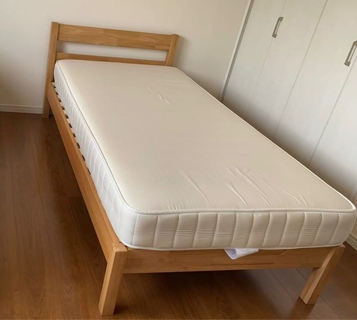 無印良品　シングルベッドと高密度マットレスセット