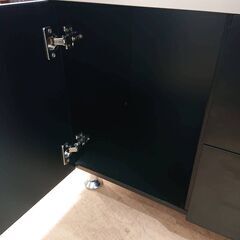 キャビネット ブラック チェスト デスク収納の画像