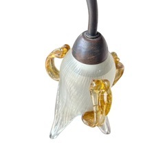 リリーランプ アンティーク フロアランプ 3灯 金属製 高級輸入家具 輸入雑貨 欧風 花モチーフの画像