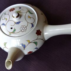 未使用◆たち吉 橘吉 色唐草 急須 湯呑み 5個 茶器セット◆美濃焼 吉祥文様の画像