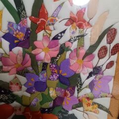 きめこみパッチワーク　豪華な花の画像