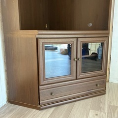ヤマタミ ダークブラウン 木製テレビ台の画像