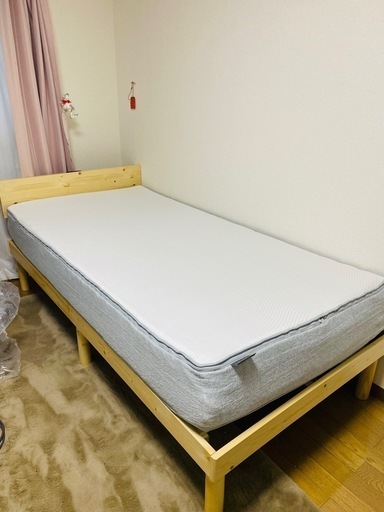 【譲り先決まりました】[シングル]ベッドフレーム＋コアラマットレス