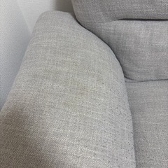 ハイバックソファ　3人掛け　グレーの画像