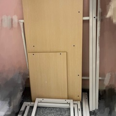 サンワダイレクト ローデスク L字 ライトブラウンの画像