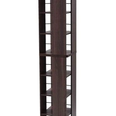 380冊収納 回転本棚 ウォルナットの画像