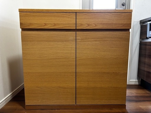 無印良品　オーク材木製キャビネット