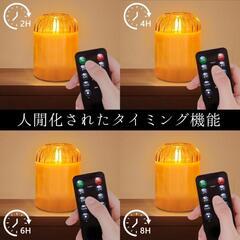 新品　火を使わない(安心、安全)　LEDキャンドルライト 3個セット USB充電式の画像