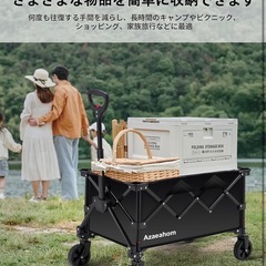 キャリーワゴン キャリーカート 折りたたみ 大容量 100L 耐荷重100kg の画像