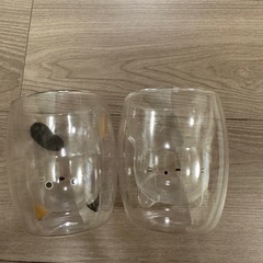 猫ガラスコップの画像