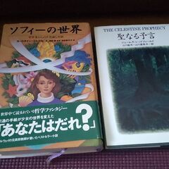 ★ 本を無料でお譲りします（ソフィーの世界、聖なる予言）　2冊セット　8/31まで受付の画像