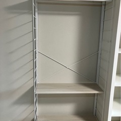 ［取引中］ニトリ  突っ張り壁面収納ワードローブNポルダ(ホワイトウォッシュ)の画像