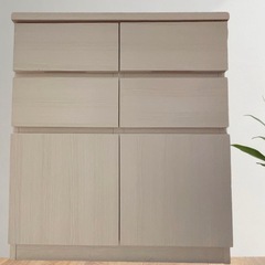 大川家具 SQUARE シリーズ スクエアキャビネット 幅70 扉タイプ ホワイトウッド  スクエア 収納キャビネット　収納棚 収納家具 ロータイプ の画像