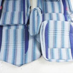 ★新品★ CRAFTPLUS クラフトプラス MK53S ス ペーシア フルオーダー デニム生地 シートカバー フ ロント リア リヤ 前後セット 即納の画像