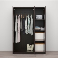 IKEAワードローブ ダークブラウン（美品）の画像